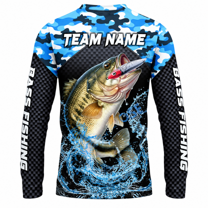Personalized Fishing Jersey for Men – Bass Long Sleeve Shirt