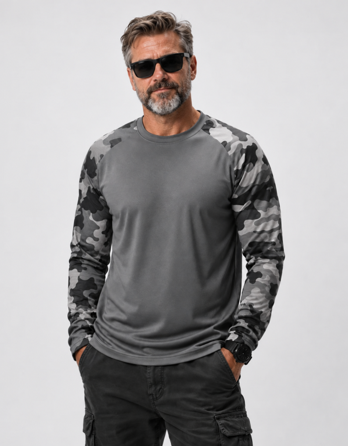 Can't Work Today – Fishing Camo UPF Long Sleeve Shirt