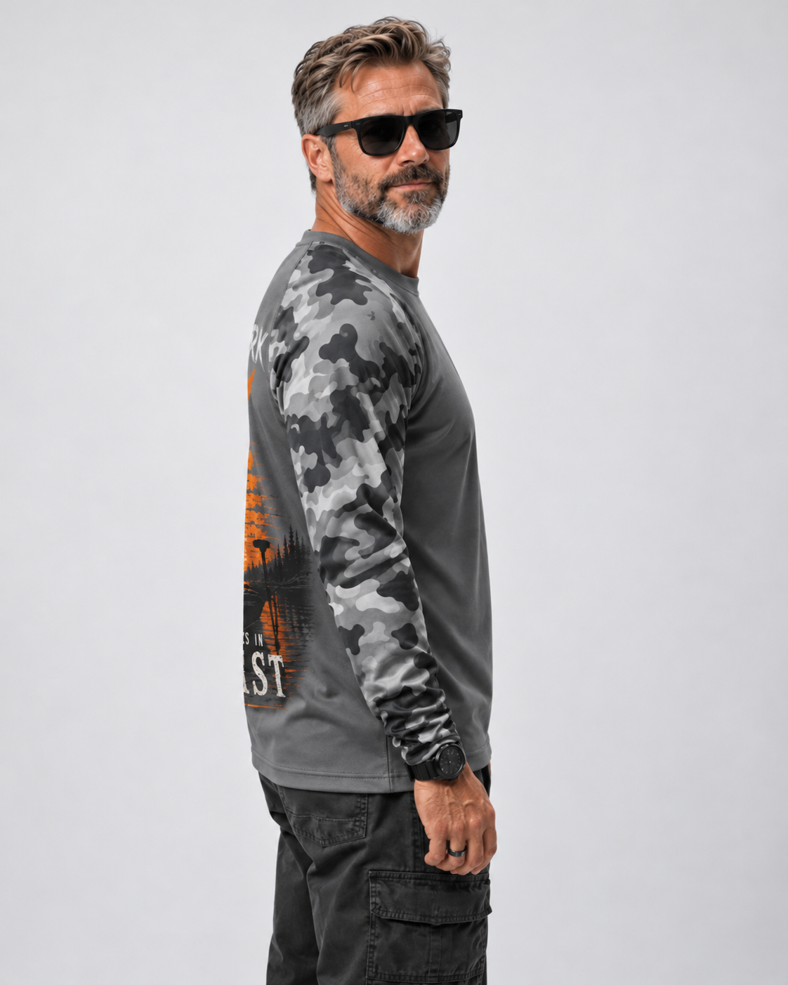 Can't Work Today – Fishing Camo UPF Long Sleeve Shirt