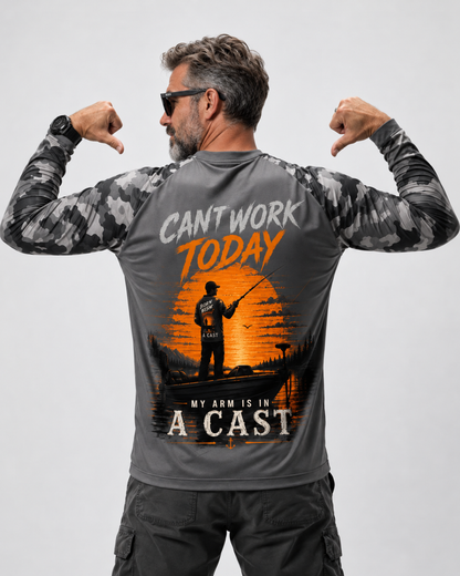 Can't Work Today – Fishing Camo UPF Long Sleeve Shirt