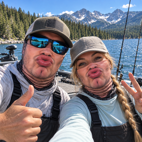 Funny 3D Fish Face Neck Gaiter – Outdoor Fishing Face Mask for Anglers