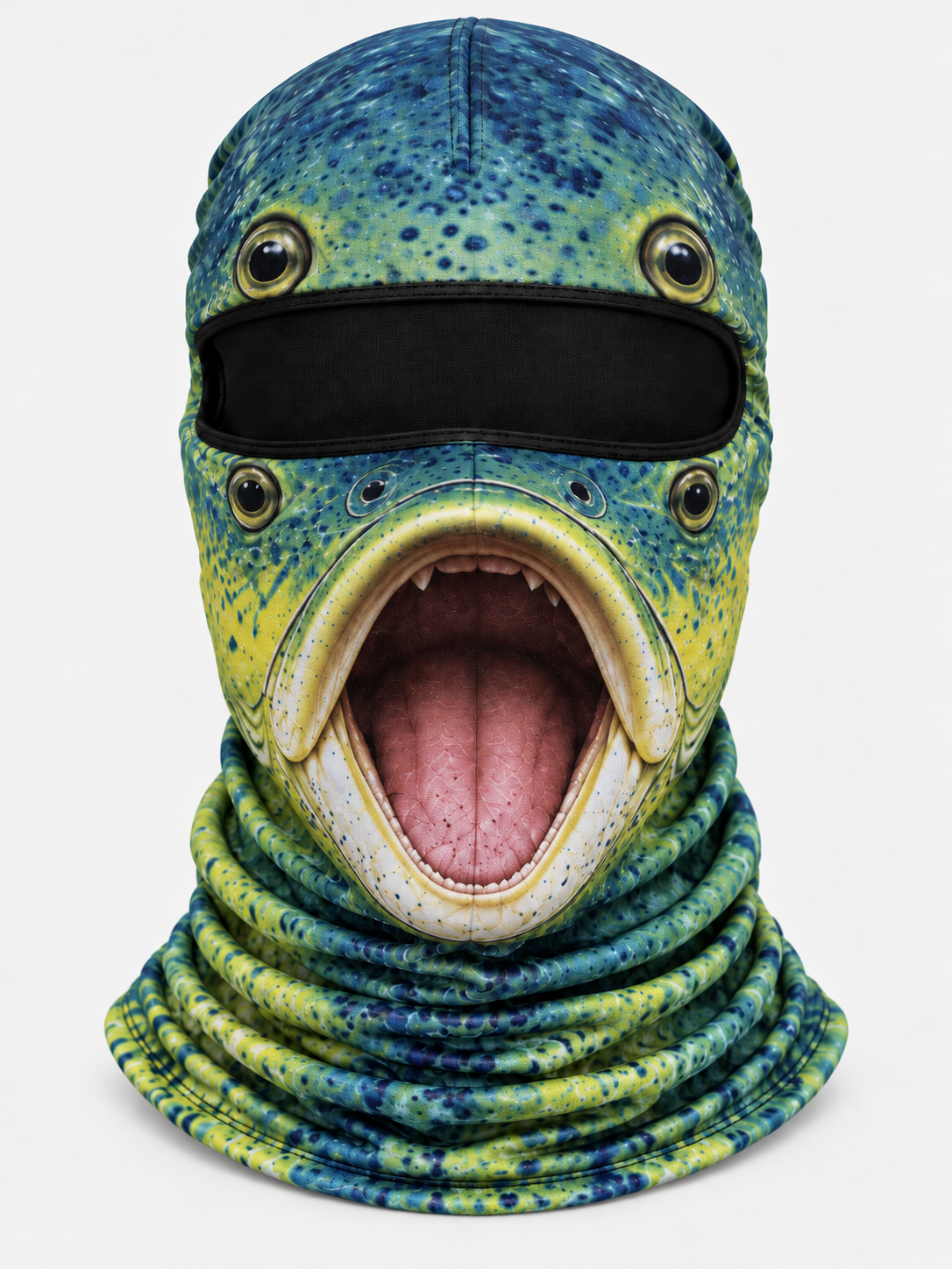 Funny Fish Face Fishing Neck Gaiter – Realistic 3D Fish Mask for Anglers