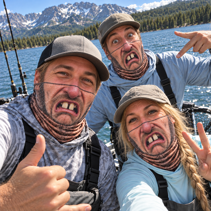 Funny 3D Fish Face Neck Gaiter – Outdoor Fishing Face Mask for Anglers