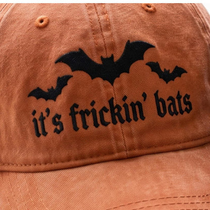 Embroidered Bats Halloween Dad Cap– Spooky Trick or Treat Costume Accessory