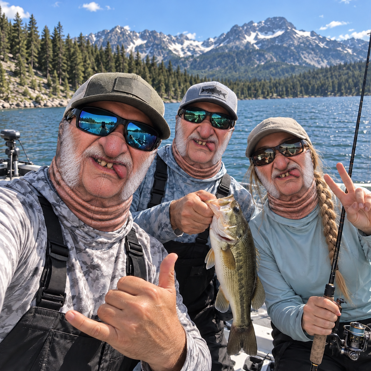 Funny 3D Fish Face Neck Gaiter – Outdoor Fishing Face Mask for Anglers
