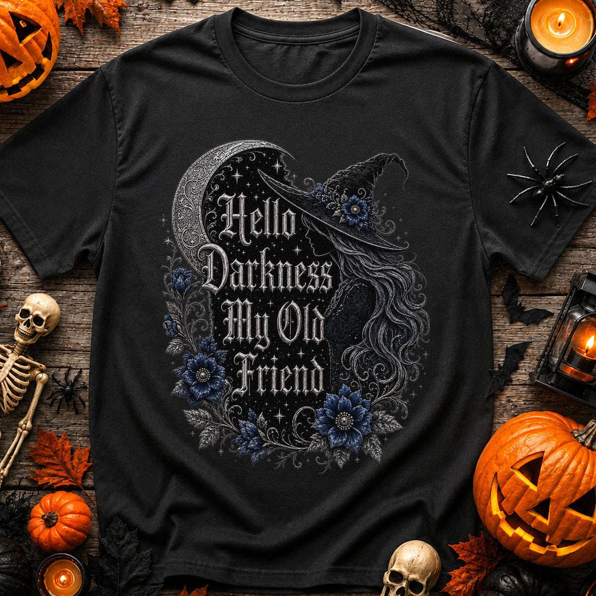 Gothic Witch Halloween T-Shirt, Dark Witch Spooky Season Tee