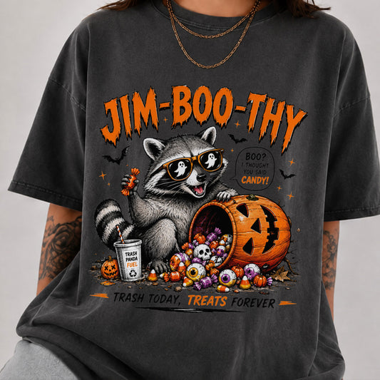 Jim-Boo-Thy Halloween Raccoon Shirt
