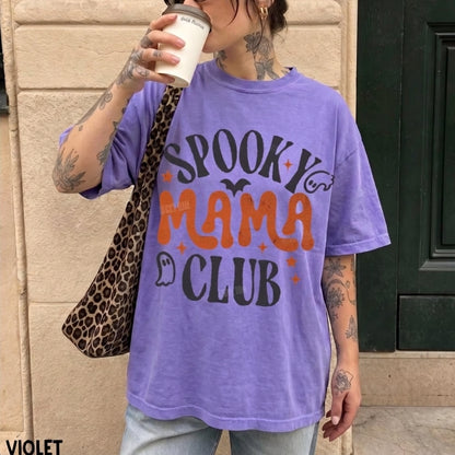 Spooky Mama Club Shirt, Spooky Moms Tshirt, Halloween Mama Shirt, Comfort Colors® Halloween Shirt for Mom
