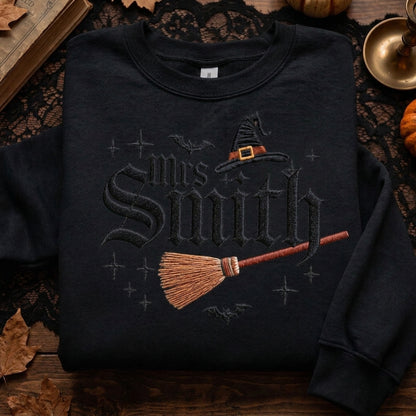 Custom Halloween Teacher Sweatshirt, Personalized Mrs Smith Embroidered Shirt