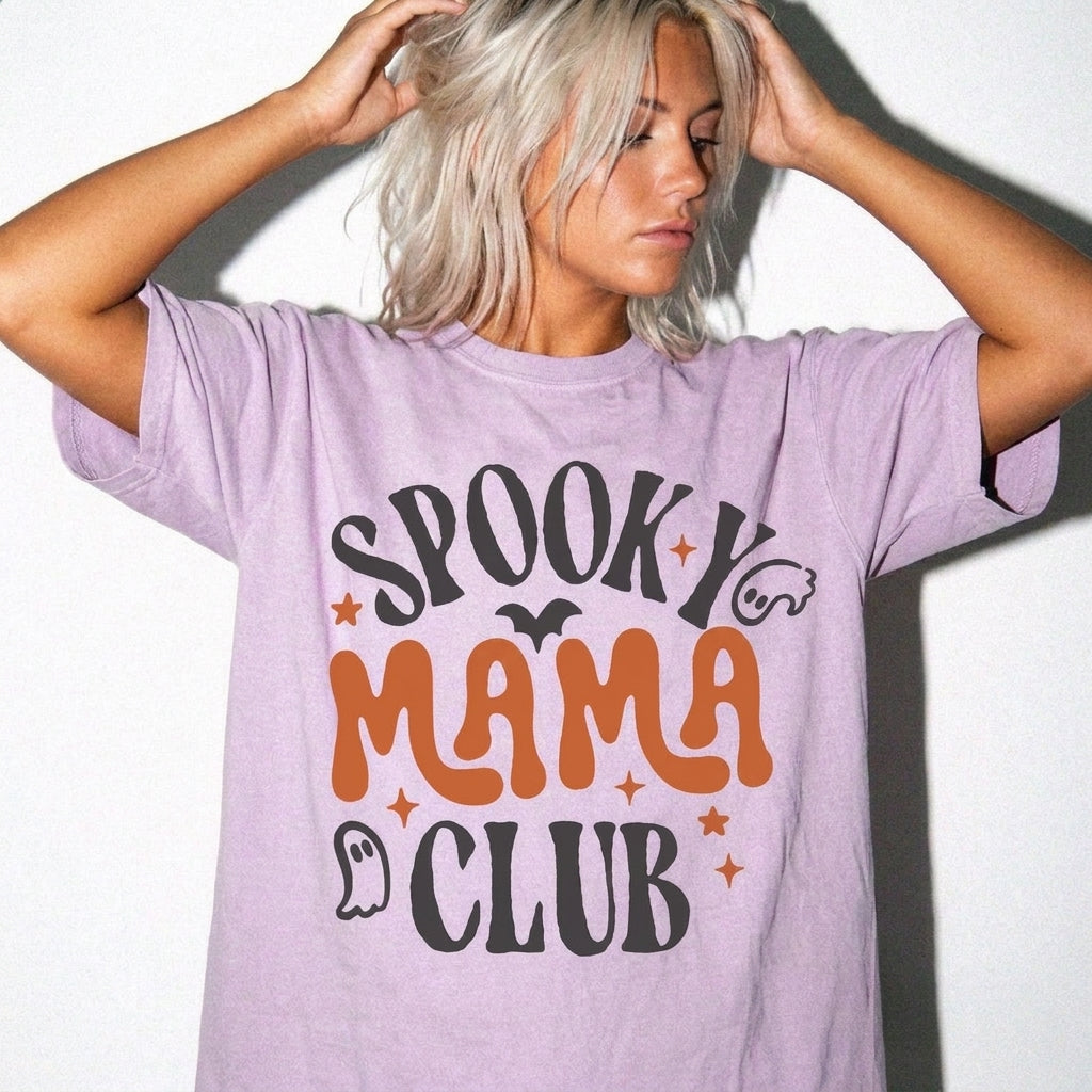 Spooky Mama Club Shirt, Spooky Moms Tshirt, Halloween Mama Shirt, Comfort Colors® Halloween Shirt for Mom