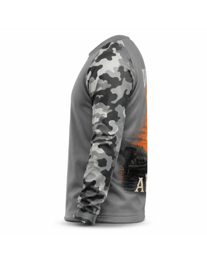 Can't Work Today – Fishing Camo UPF Long Sleeve Shirt
