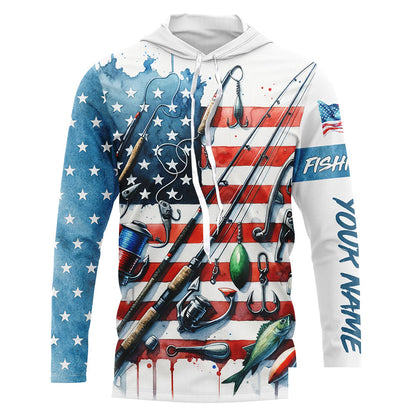 American Flag UV Protection Fishing Shirt Fishing Jersey For Fisherman A52