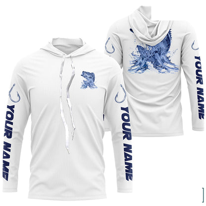 Personalized Largemouth Bass Long Sleeve Performance Fishing Shirts, Bass Fishing Jersey IPHW6407