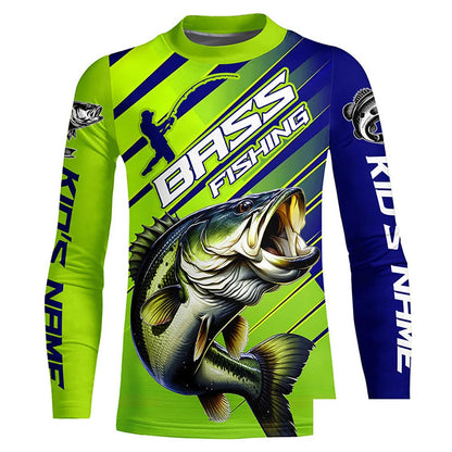 Custom Largemouth Bass Fishing Uv Protection Long Sleeve Shirts, Bass Tournament Fishing Shirt IPHW6278