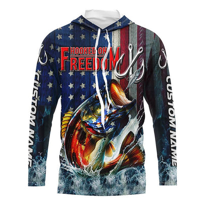 American Flag Bass Custom Fishing Shirts, Patriotic Bass Fishing Jerseys For Men, Women And Kid IPHW5763