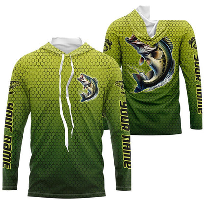Bass Fishing Custom Long Sleeve Tournament Fishing Shirts, Bass Fisherman Fishing Jerseys IPHW6415