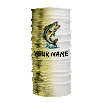 Personalized Green Scales Performance Bass Long Sleeve Fishing Shirts, Bass fishing tournament jersey NQS10238